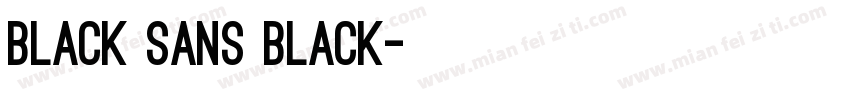 Black Sans Black字体转换